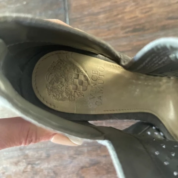 Vince Camuto cranita peep toes booties grey size 9.5 - Picture 8 of 11